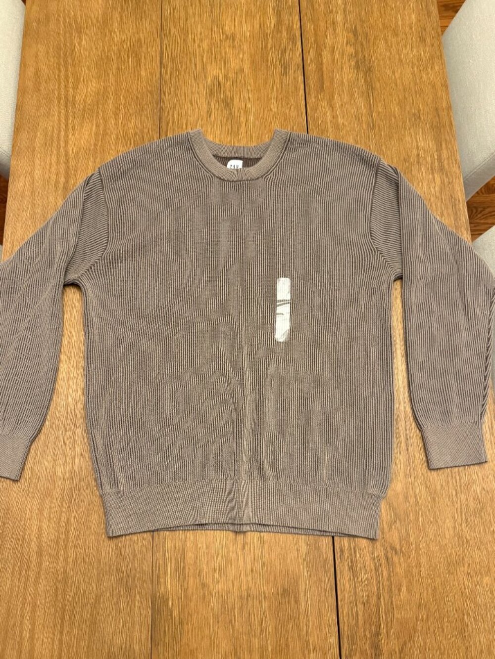 GAP Men’s Ribbed Crewneck Sweater Brown Size L NEW